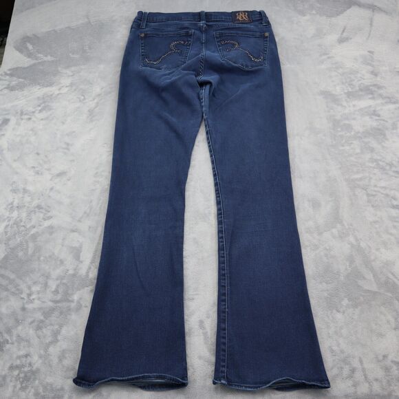 Rock Republic Pants Womens 12 Blue Bootcut Mid Rise Pocket Dark Wash Denim Jeans - Picture 7 of 16
